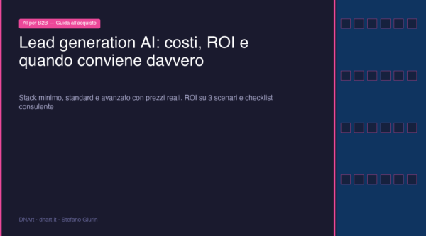 Grafico che mostra il confronto ROI tra lead generation AI e prospecting tradizionale