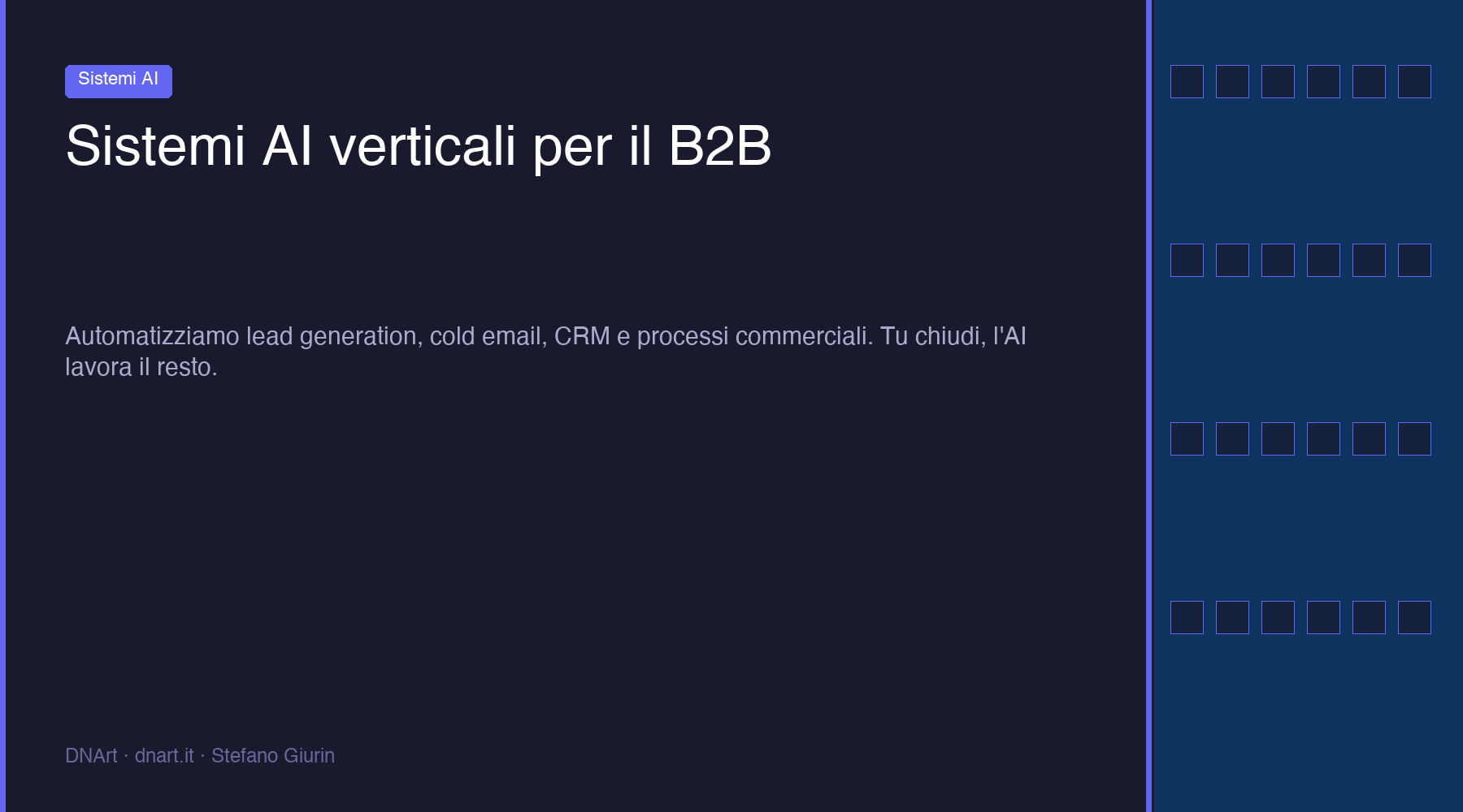 Schema di un sistema AI verticale per il B2B