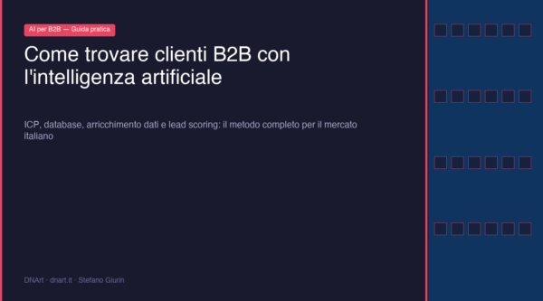 Schermata di un sistema AI che mostra lead B2B qualificati con segnali di intento