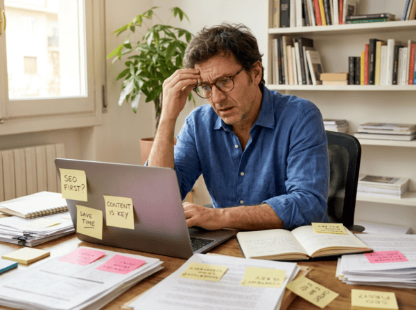 Imprenditore confuso da consigli SEO contraddittori sul file llms.txt nel 2026 — cosa serve davvero per le AI Overviews di Google