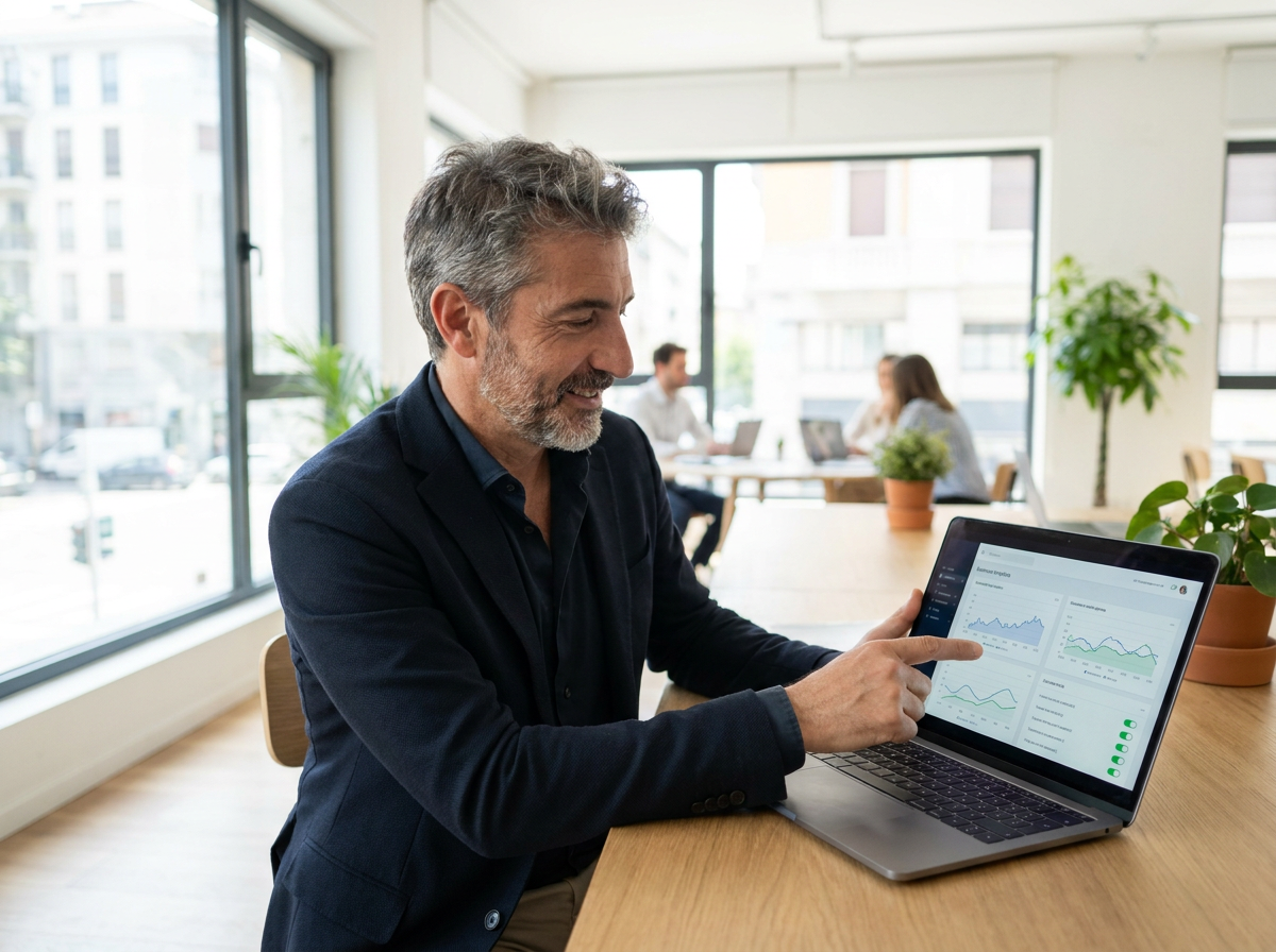 Imprenditore italiano analizza il nuovo report AI di Google Search Console 2026 per valutare la visibilità nelle AI Overviews