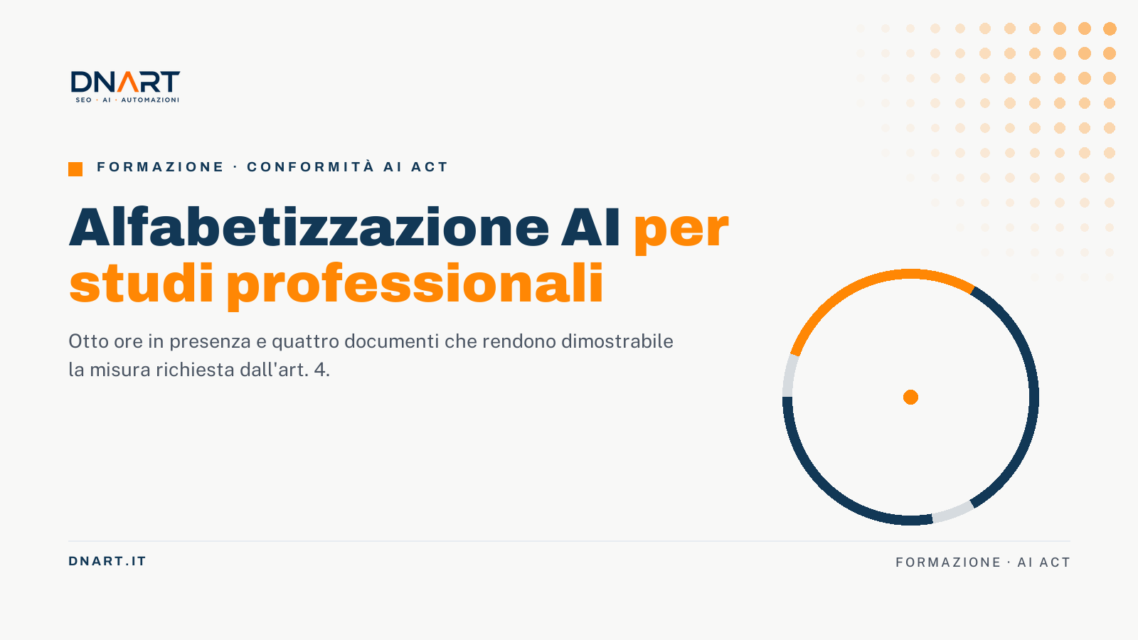 Alfabetizzazione AI per studi professionali: il percorso conforme all’art. 4